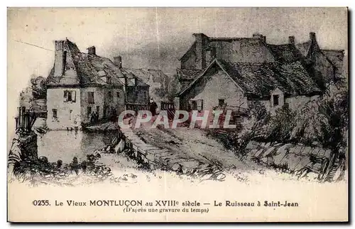 Cartes postales Le Vieux Montlucon au XVIII siecle