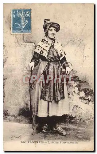 Cartes postales Bourbon Jeune Bourbonaise Folklore Costume