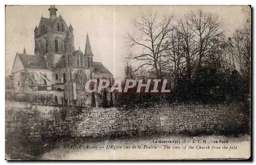 Ansichtskarte AK Braine Aisne l Eglise vue de la Prairie