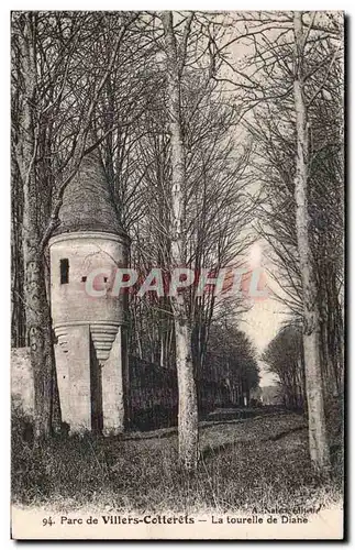 Cartes postales Parc de Villers Cottererts La tourelle de diane