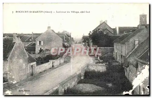 Ansichtskarte AK Rocourt St Martin Aisne Interieur du Village Cote sud