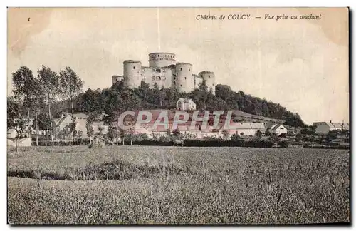 Ansichtskarte AK Chateau de Coucy Vue prise au couchant