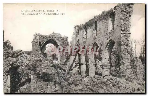 Cartes postales L Eglise d Anizy Chateau Militaria