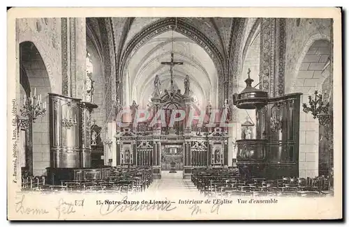 Cartes postales Notre Dame de Liesse Interieur de l Eglise Vue d ensemble