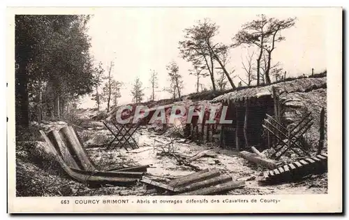 Cartes postales Courcy Brimont Abris et ouvrages defensifs des Cavaliers de Courcy Militaria