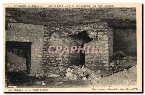 Cartes postales Caverne du Dragon Face et la Vallee Foulon Militaria