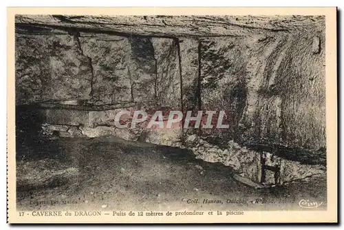 Ansichtskarte AK Caverne du Dragon Puits de 12 metres de profondeur et la piscine
