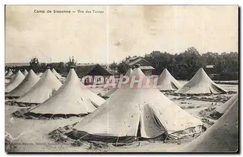 Ansichtskarte AK Camp de sissonne Vue des Tentes Militaria