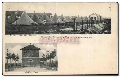 Cartes postales Camp de sissonnne Militaria