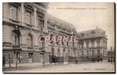 Cartes postales Saint Quentin Apres Guerre le Palais de Justice