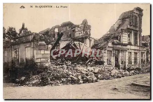 Cartes postales Saint Quentin La Poste Militaria