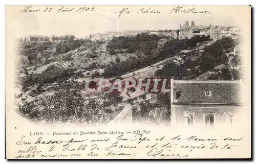 Cartes postales Laon Panorama du Quartier Saint Martin