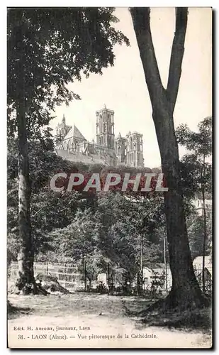 Cartes postales Laon(Aisne) Vue pittoresque de la Cathedrale