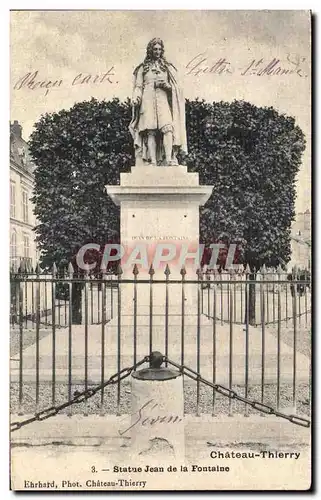 Cartes postales Chateau Thierry Statue jean de la Fontaine