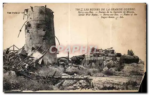 Cartes postales Les Ruines De La Grande Guerre Berry au Bac Ruines de la Sucrerie de Moscou