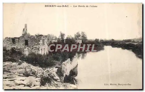 Ansichtskarte AK Berry au Bac Les Bords de l Aisne Militaria