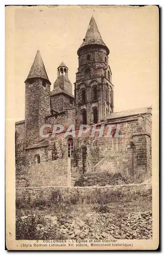 Cartes postales Collonges L Eglise et son clocher (style roman Limousin XII siecis Monument Historique)