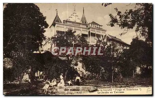 Cartes postales Chateau de Quinsonnas Le jardin et la terrasse