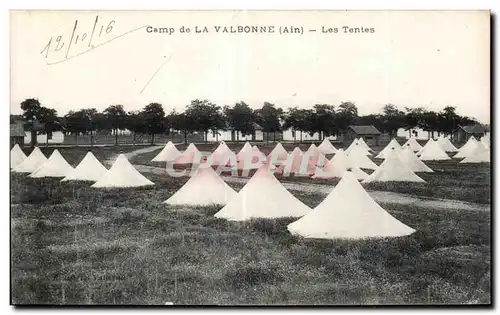 Ansichtskarte AK Camp de la Valbonne Ain Les Tentes Militaria