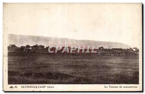Cartes postales Sathonay Camp ain Le Terrain de manoeuvres Militaria