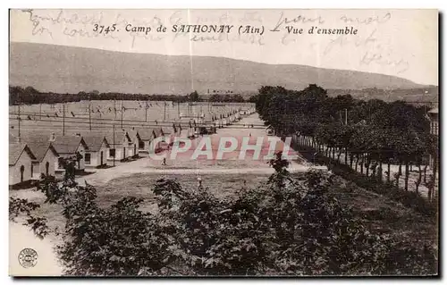 Cartes postales Camp de Sathonay Ain Vue d ensemble Militaria