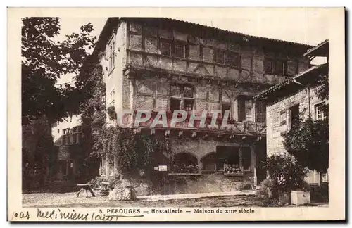 Ansichtskarte AK Perouges Hostellerie Maison du XIII siecle