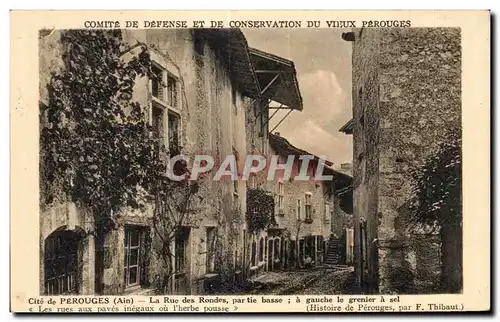 Cartes postales Cite de Pergouges Ain La Rue des Rondes le grenier a sel