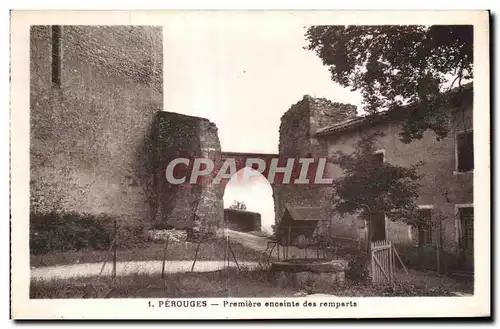 Ansichtskarte AK Perouges Premiere enceinte des remparts