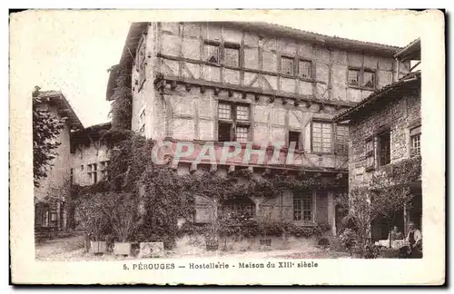 Ansichtskarte AK Perouges Hostellerie Maison du XIII siecle