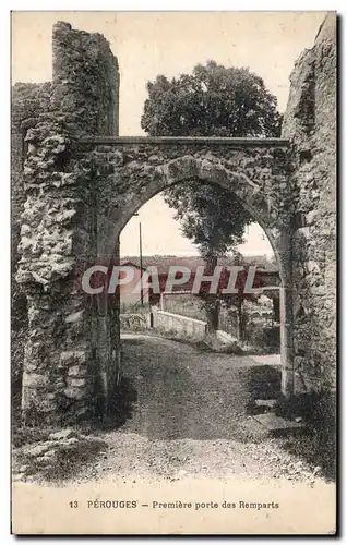 Ansichtskarte AK Perouges Premiere porte des Remparts