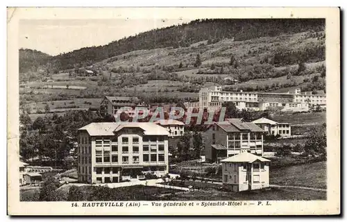 Cartes postales Hauteville Ain Vue generale et Splendid Hotel