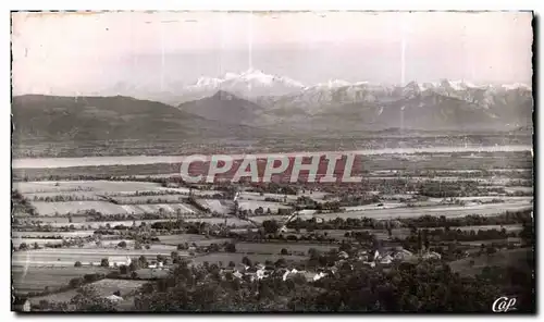 Ansichtskarte AK Gex La Faucille Panorama de la Chaine des Aipes le Monument et le Lac de Geneve