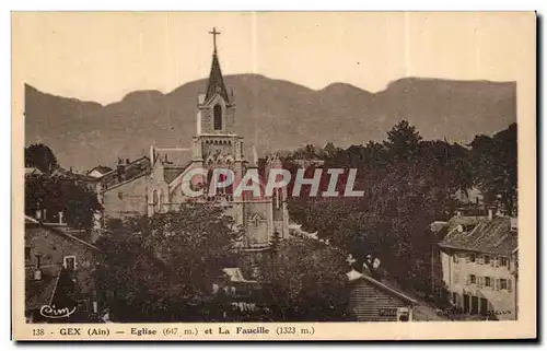 Cartes postales Gex Ain Eglise et la Faucille