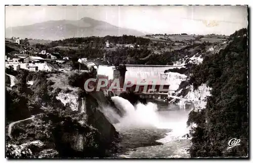Cartes postales Genissiat Ain Barrage Vue d ensemble Chute d oucine