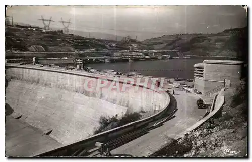 Cartes postales Genissiat Ain Route et vue d Ensemble du Barrage
