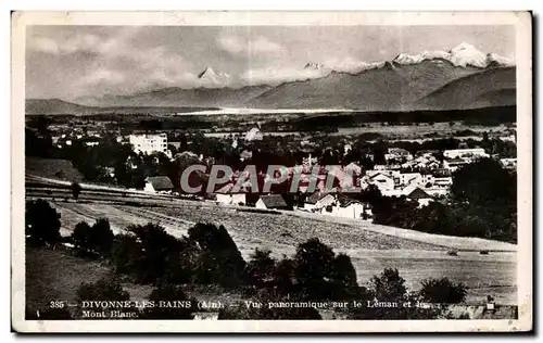 Cartes postales Divenne les Bains Ain Vue Panoramique sur le Leman et Jean Mont Blanc