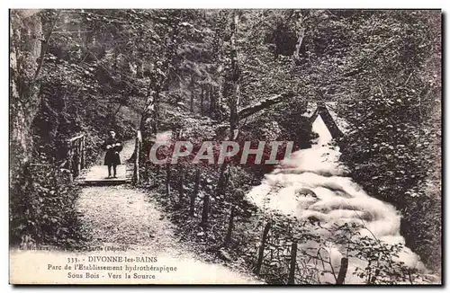 Ansichtskarte AK Divenne les Bains Parc de l Etablissement hydrotherapique Sous Bois Vers la Source