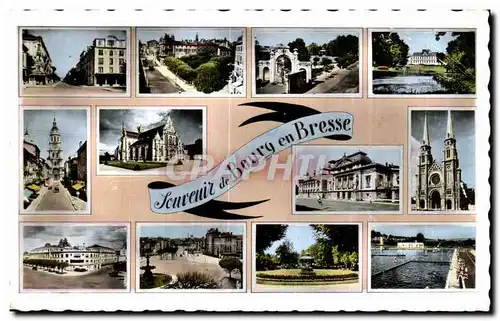 Moderne Karte Souvenir de Bourg en Bresse