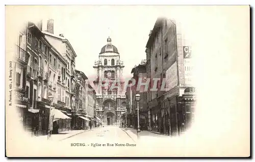 Cartes postales Bourg Eglise et Rue Notre Dame