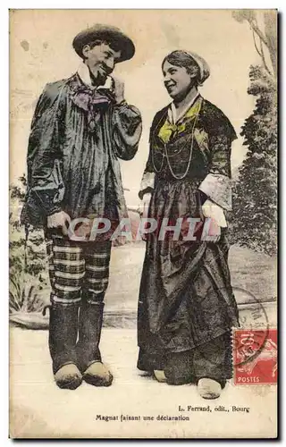 Cartes postales Magnat Faisant une declaration Folklore costume Coiffe