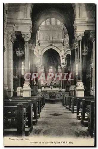 Cartes postales Interieur de la nouvelle Eglise d Ars(Ain)