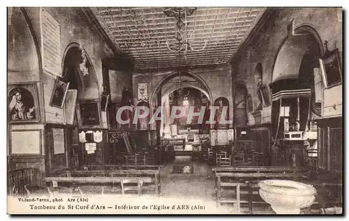 Cartes postales Tombeau du St Cure d Ars Interieur de nouvelle l Eglise d Ars (Ain)