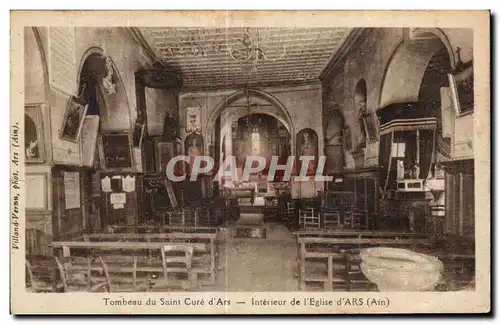 Cartes postales Tombeau du saint Cure d Ars Interieur de l Eglise d Ars (Ain)