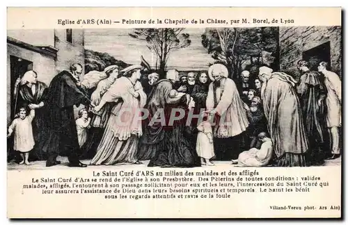 Cartes postales Eglise d Ars (Ain) Peinture de la Chapelle de la Chasse par M Borel de Lyon
