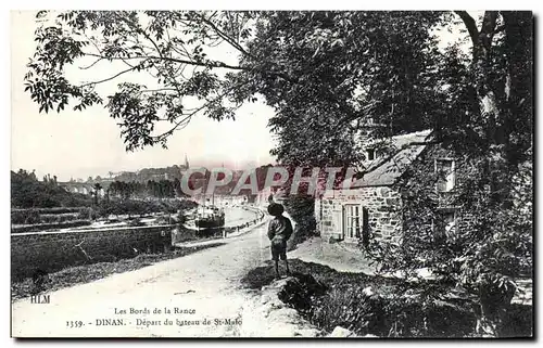 Cartes postales Les Bords de la Rance Dinan Depart du Bateau de St Malo