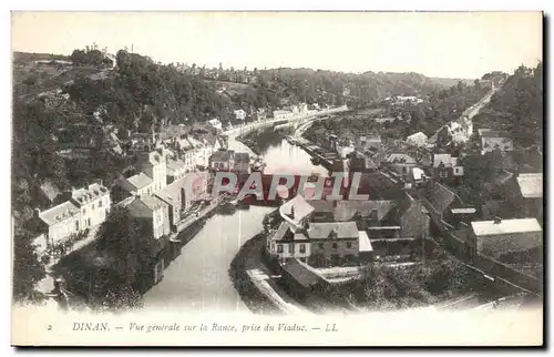 Ansichtskarte AK Dinan Vue generale sur la Rance prise du Viaduc