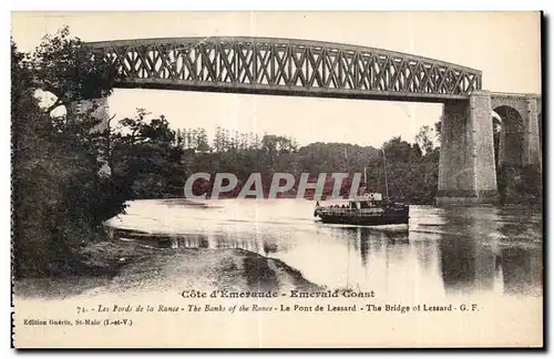 Cartes postales Cote d Emeraude Emerald Coast Les Fords de la Rance Le Pont de Lessard The Bridge of Lessard