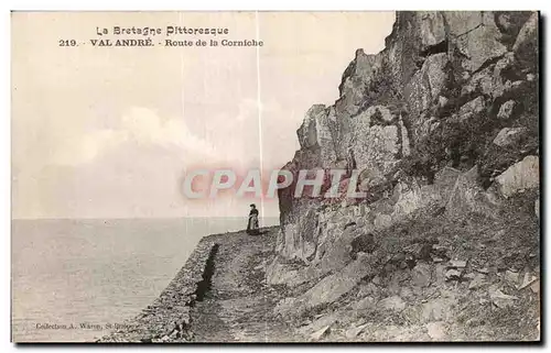 Cartes postales La Bretagne Pittoresque Val Andre Route de la Corniche
