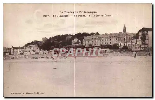 Cartes postales La Bretagne Pittoresque Val Andre La Plage Villa Notre Dame