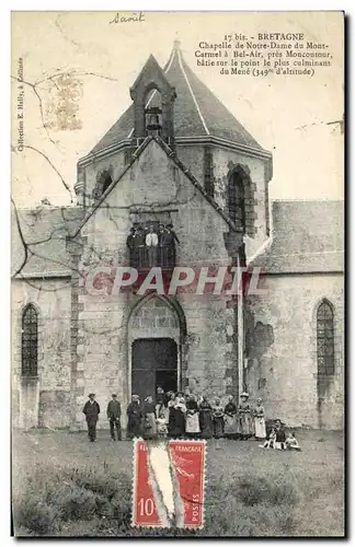 Cartes postales Bretagne Chapelle de Notre Dame du Mont Carmel a Bel Air pres Moncontour